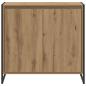 Preview: Seitenschrank Kunsthandwerk Eiche 79 x 36 x 75 cm Holzwerkstoff