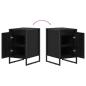 Preview: Nachttisch 2 pcs Schwarz Eichen-Optik 39,5 x 30 x 50 cm