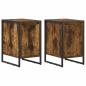 Preview: Nachttisch 2 pcs Raucharbe 39,5 x 30 x 50 cm Holzwerkstoff