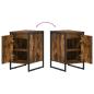 Preview: Nachttisch 2 pcs Raucharbe 39,5 x 30 x 50 cm Holzwerkstoff