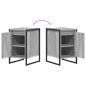 Preview: Nachttisch 2 pcs Graues Sonoma 39,5 x 30 x 50 cm Holzwerkstoff