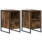 Preview: Nachttisch 2 pcs Raucharbe 39,5 x 30 x 50 cm Holzwerkstoff