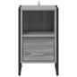 Preview: Nachttisch Graues Sonoma 39,5 x 30 x 50 cm Holzwerkstoff