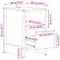 Preview: Nachttisch Altholz 39,5 x 30 x 50 cm Holzwerkstoff