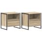 Preview: Nachttisch 2 pcs Sonoma 50 x 39,5 x 50 cm Holzwerkstoff