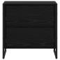 Preview: Nachttisch 2 pcs Schwarz Eichen-Optik 50 x 39,5 x 50 cm