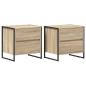 Preview: Nachttisch 2 pcs Sonoma 50 x 39,5 x 50 cm Holzwerkstoff