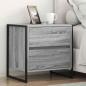 Preview: ARDEBO.de - Nachttisch 2 pcs Graues Sonoma 50 x 39,5 x 50 cm Holzwerkstoff