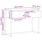 Preview: Beistelltisch Graues Sonoma 100 x 36 x 75 cm Holzwerkstoff