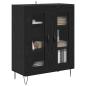 Preview: Sideboard Schwarz Eichen-Optik 69,5 x 34 x 90 cm Holzwerkstoff