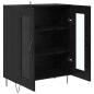Preview: Sideboard Schwarz Eichen-Optik 69,5 x 34 x 90 cm Holzwerkstoff