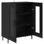Preview: Sideboard Schwarz Eichen-Optik 69,5 x 34 x 90 cm Holzwerkstoff