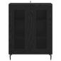 Preview: Sideboard Schwarz Eichen-Optik 69,5 x 34 x 90 cm Holzwerkstoff