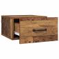 Preview: Nachttisch mit Schubladen Altholz 35 x 35 x 20 cm Holzwerkstoff