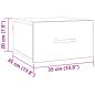 Preview: Nachttisch mit Schubladen Altholz 35 x 35 x 20 cm Holzwerkstoff