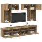 Preview: TV-Wandgeräte 6 pcs Altholz 100 x 30 x 40 cm Holzwerkstoff