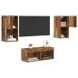 Preview: TV-Wandregale 4 pcs Altholz 30,5 x 30 x 60 cm Holzwerkstoff