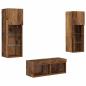 Preview: TV-Wandregale 4 pcs Artisan-Eiche 40 x 30 x 30 cm Holzwerkstoff