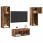 Preview: TV-Wandregale 4 pcs Artisan-Eiche 40 x 30 x 30 cm Holzwerkstoff