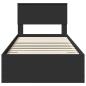 Preview: Bettrahmen Schwarz und Silber 100 x 200 cm Holzwerkstoff