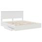 Preview: Bettrahmen mit Schubladen Weiß 200 x 200 cm Holzwerkstoff