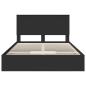 Preview: Bettrahmen mit Schubladen Schwarz 150 x 200 cm Holzwerkstoff