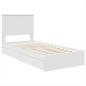 Preview: Bettrahmen mit Schubladen Weiß 90 x 200 cm Holzwerkstoff