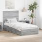 Preview: ARDEBO.de - Aufbewahrungsbett Graues Sonoma 90 x 200 cm Holzwerkstoff