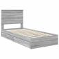 Preview: Aufbewahrungsbett Graues Sonoma 90 x 200 cm Holzwerkstoff