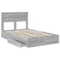Preview: Bettrahmen Graues Sonoma 120 x 200 cm Holzwerkstoff