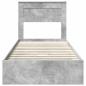 Preview: Bettrahmen mit Schubladen Beton Grau 90 x 190 cm Holzwerkstoff