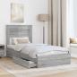 Preview: Aufbewahrungsbett Sonoma-Grau 90 x 200 cm Holzwerkstoff