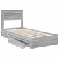 Preview: Aufbewahrungsbett Sonoma-Grau 90 x 200 cm Holzwerkstoff