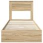 Preview: Bettrahmen mit Kopfteil Sonoma-Eiche 75 x 190 cm Holzwerkstoff