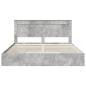 Preview: Bettrahmen mit Schubladen Beton Grau 200 x 200 cm Holzwerkstoff