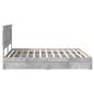 Preview: Bettrahmen mit Schubladen Beton Grau 200 x 200 cm Holzwerkstoff