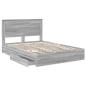 Preview: Bettrahmen Graues Sonoma 140 x 200 cm Holzwerkstoff