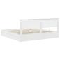 Preview: Bettrahmen mit Schubladen Weiß 200 x 200 cm Holzwerkstoff