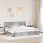 Preview: Bettrahmen mit Schubladen Beton Grau 200 x 200 cm Holzwerkstoff