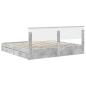 Preview: Bettrahmen mit Schubladen Beton Grau 200 x 200 cm Holzwerkstoff