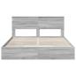 Preview: Bettrahmen Graues Sonoma 160 x 200 cm Holzwerkstoff