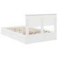 Preview: Bettrahmen mit Schubladen Weiß 120 x 190 cm Holzwerkstoff