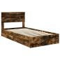 Preview: Bettrahmen Geräucherte Eiche 100 x 200 cm Holzwerkstoff