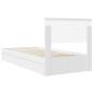Preview: Bettrahmen mit Schubladen Weiß 90 x 200 cm Holzwerkstoff