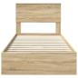 Preview: Bettrahmen mit Kopfteil Sonoma-Eiche 90 x 190 cm Holzwerkstoff