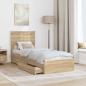 Preview: Bettrahmen mit Kopfteil Sonoma-Eiche 75 x 190 cm Holzwerkstoff