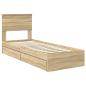 Preview: Bettrahmen mit Kopfteil Sonoma-Eiche 75 x 190 cm Holzwerkstoff