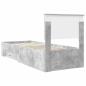 Preview: Bettrahmen Beton Grau und Silber 75 x 190 cm Holzwerkstoff