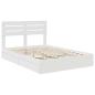 Preview: Bettrahmen mit Schubladen Weiß 150 x 200 cm Holzwerkstoff