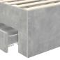 Preview: Bettrahmen Beton Grau und Silber 75 x 190 cm Holzwerkstoff